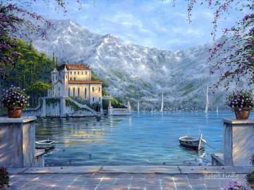 雪 Painting - コモ湖 イタリア ロバート フィン 冬